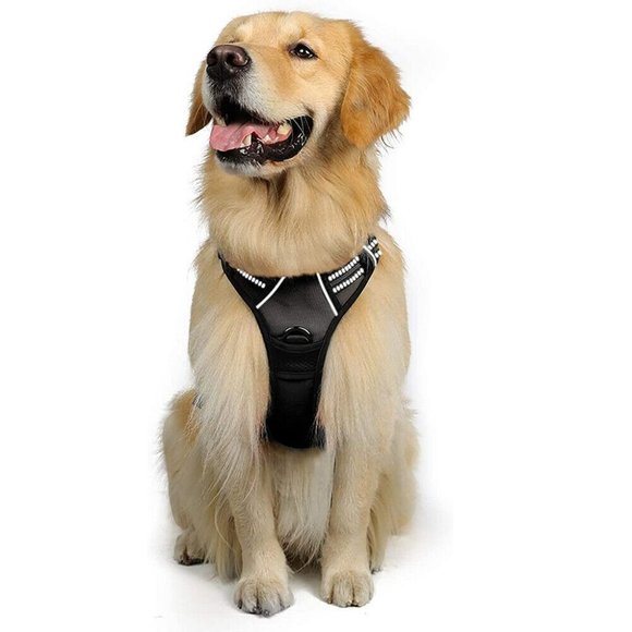Rabbitgoo Dog Pet Harness Control Adjustable Size Large Black Handle Front Clip - Picture 1 of 10